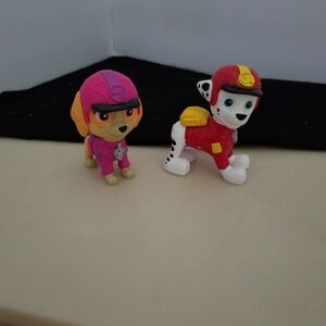 Paw Patrol Mini Figures - Pink & Red Rescue Pups